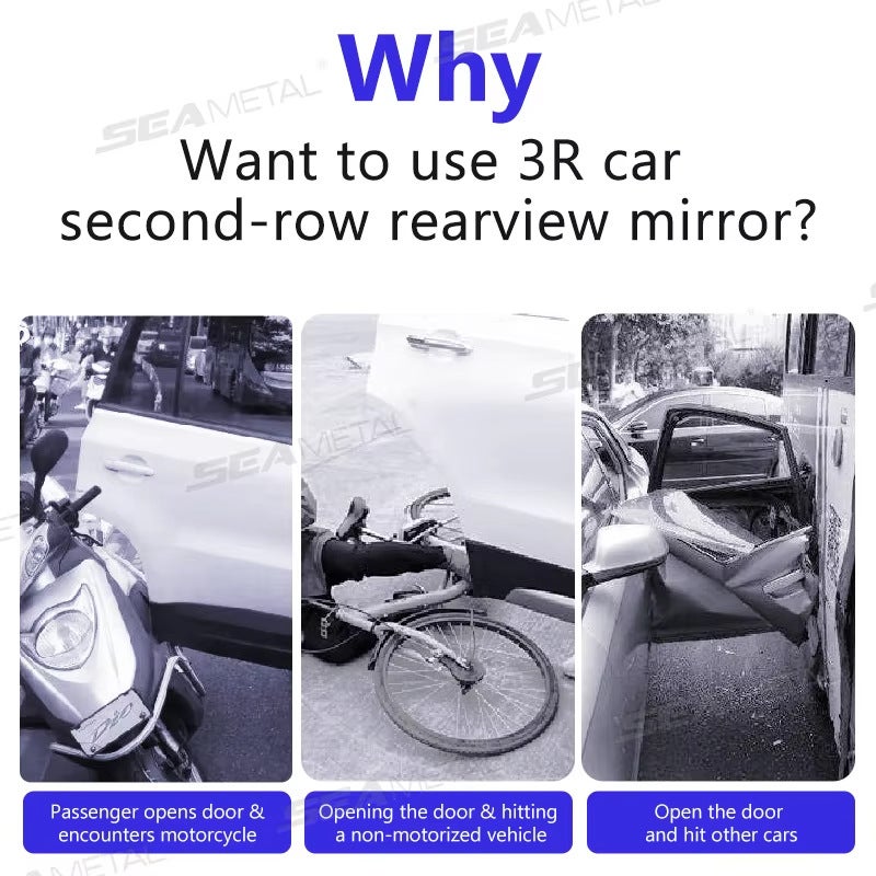 Car Rearview Mirror, Auxiliary Steering Mirror, Flexible, Compact, Multi-Angle Mirror, Convenient 3D Viewing Mirror, High-Looking Steering Mirror - Image 3